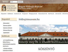 Tablet Screenshot of foldrajzimuzeum.hu